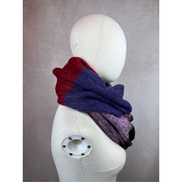 Colorful Alpaca Wool Blend Scarf Wrap - Picture 2 of 9